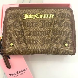 Juicy Couture Brown Logo Wallet w/ Gold Hardware NWT